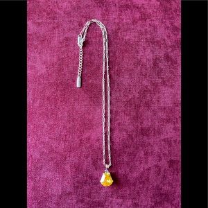 New 925 Sterling Silver Necklace with Crystal Pendant